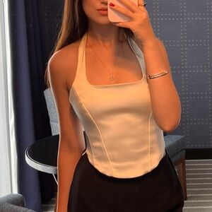 Aritzia | Wilfred - New Dusk Satin Bustier.
Size S